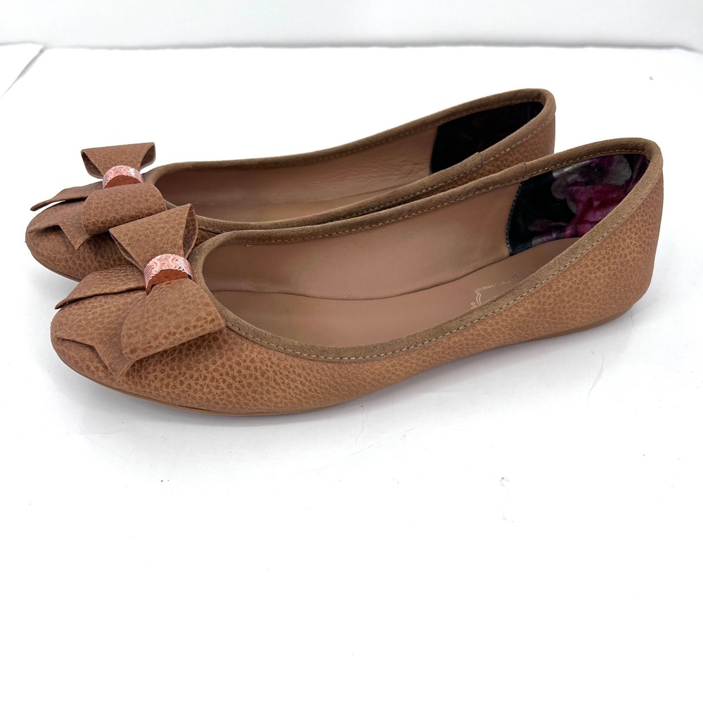 Ted Baker London Sually flats leather bow size 37 US 6.5 - Picture 8 of 10